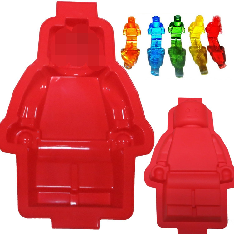 现货供应硅胶单个大机器人烤盘食品级硅胶机器人蛋糕模DIY烘焙模