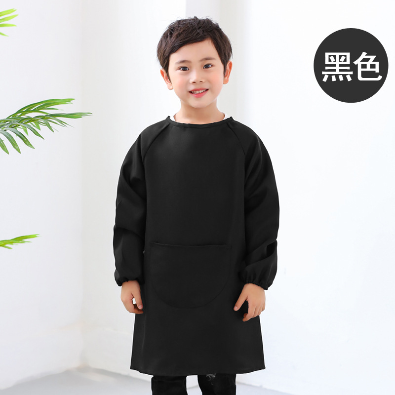 Topo infantil largo delantal de manga larga logotipo personalizado jardín de infantes pintura pintura anti-impresión de abrigo protector