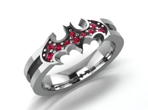 三杰 跨境热卖创意款动物造型蝙蝠戒指 万圣节派对装饰品滴油戒指