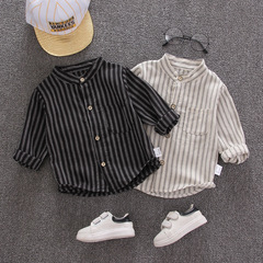 Children's Shirt for Boys 2019 New Arrival Baby Shirt Children's Spring and Autumn Top Thin Striped Long Sleeve Shirt Trendy