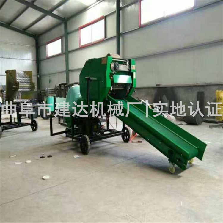 青贮饲料打包机 玉米秸秆青贮打捆包膜一体机