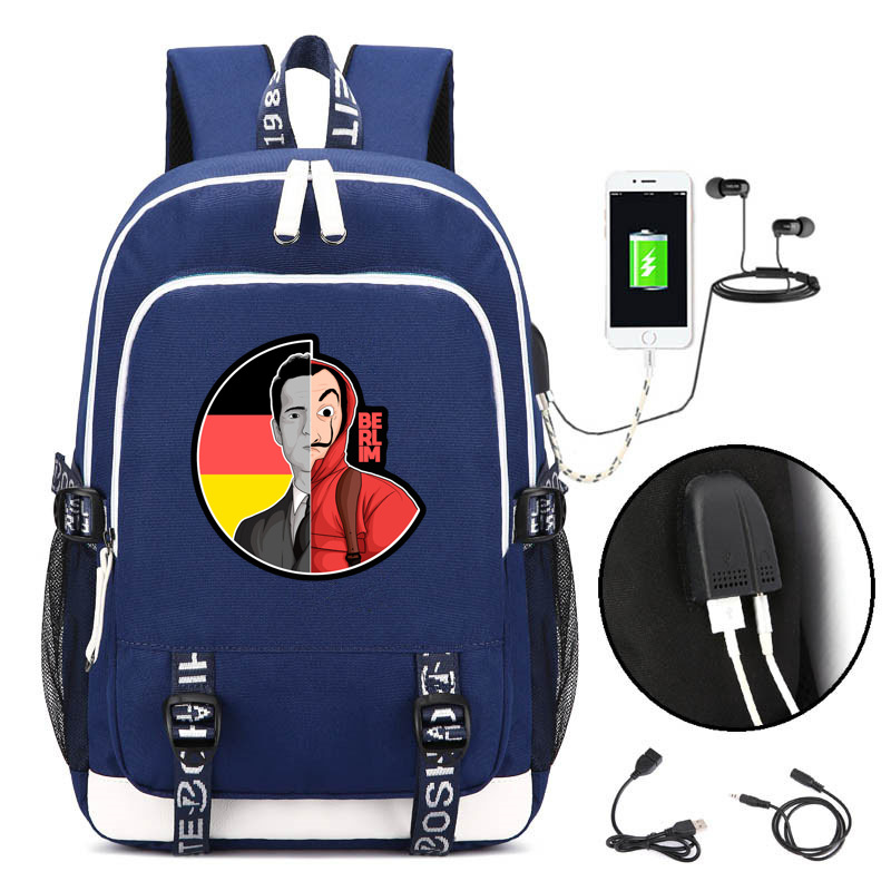 

school bag/school bags charge middle school student backpack oxford