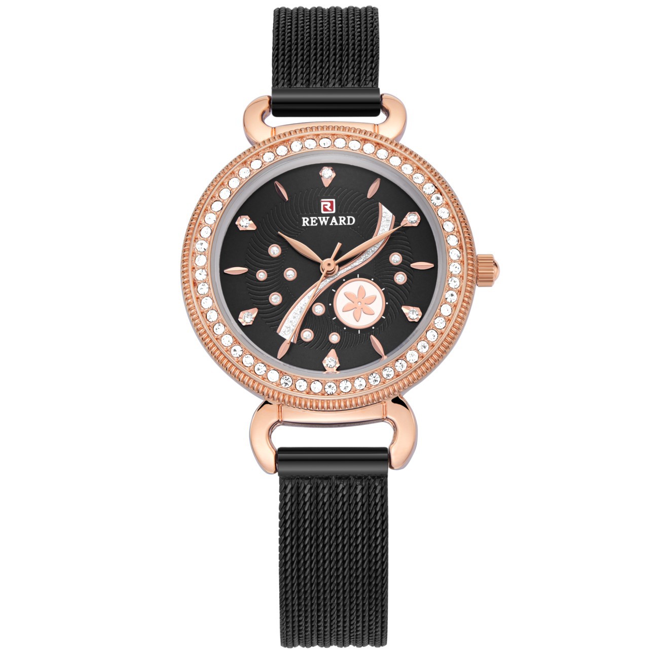 Elegant Women's Quartz Watch With Mesh Strap Waterproof Design_voghion.com
