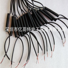 2芯亮面PU彈簧線螺旋線螺旋電源線