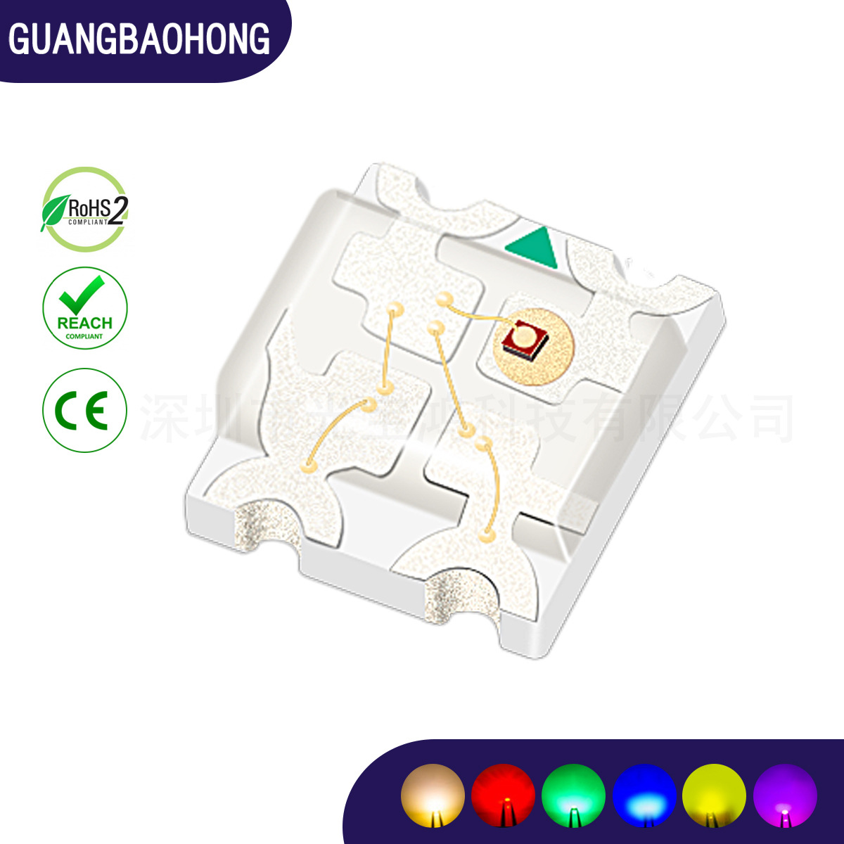 1615红白双色发光灯珠 0603红光白光LED指示灯珠 高亮贴片灯珠|ru