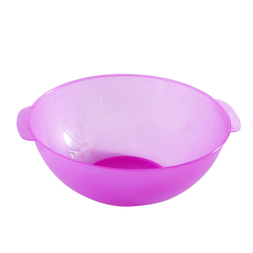 Beauty salon special small wash basin with ears wash basin double ears lace plastic basin thickened transparent frosted beauty basin