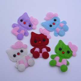 超声波压花卡通动物布贴服装鞋帽饰品口罩文具配件