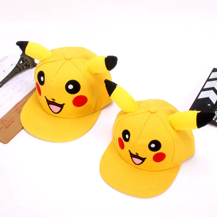 Бейсболка унисекс Pikachu мультяшная, весенняя, регулируемая, ткань и сетка, для взрослых и детей