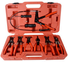 9件管束夹钳组套汽车水管钳卡钳直型喉式管束钳卡扣钳卡箍工具