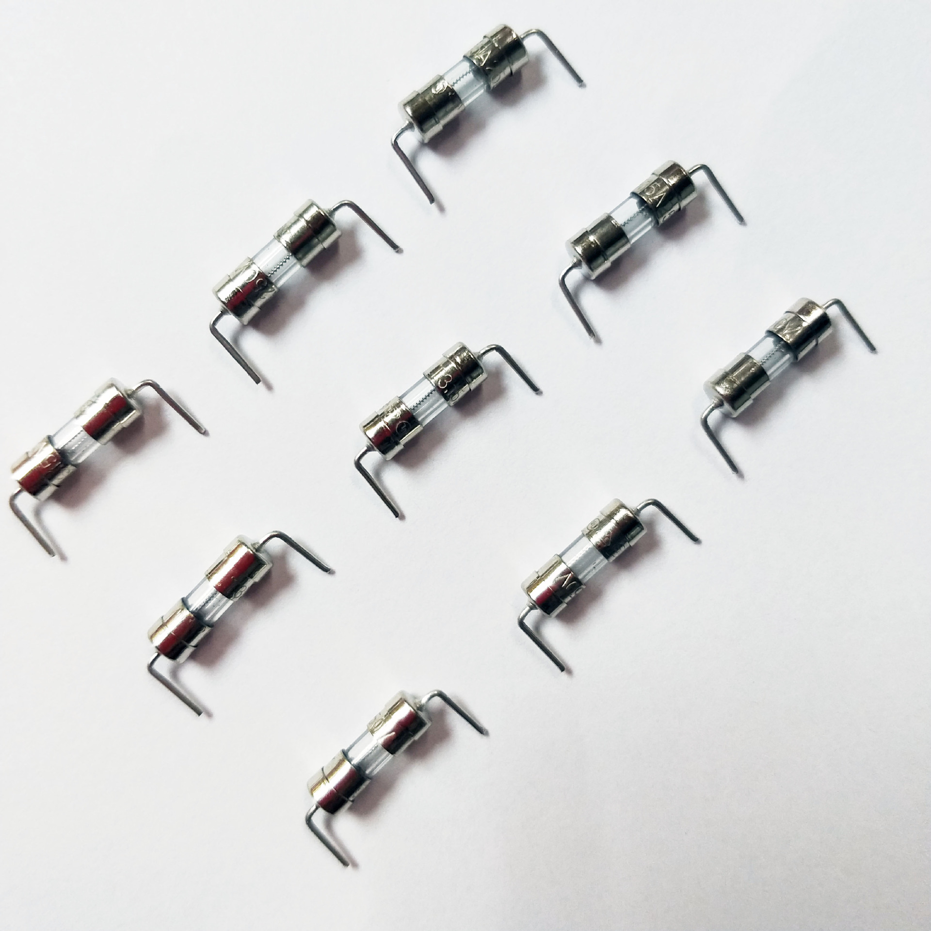 保险丝（玻璃）3.6*10MM双帽引线慢断T3.15A250V 弯脚剪脚4-5MM