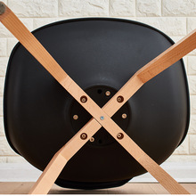 伊姆斯洽談椅腿電腦椅腳簡約現代餐桌椅架子簡易坐墊椅實木椅支架