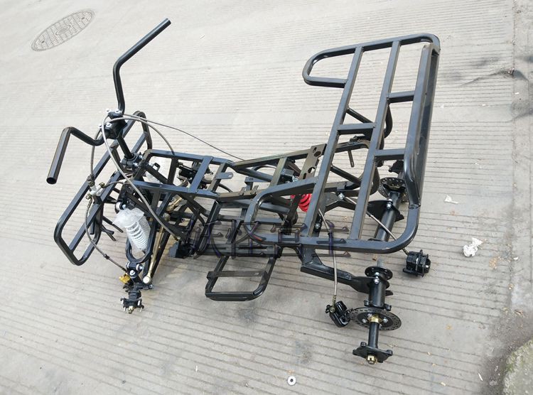 Modified four-wheeled vehicle accessories bull ATV electric frame thickened square tube frame rocker arm brake shock absorption