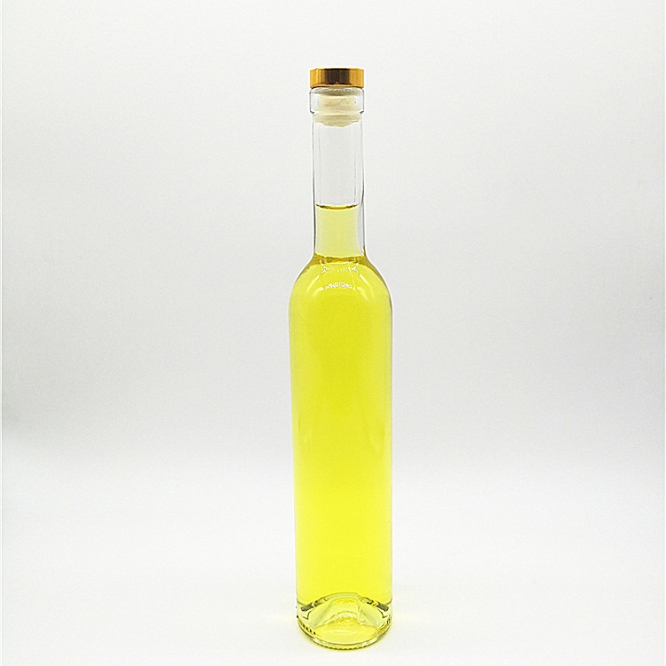 厂家定制批发500毫升ml晶质白料圆柱型冰酒玻璃瓶茶油白酒玻璃瓶