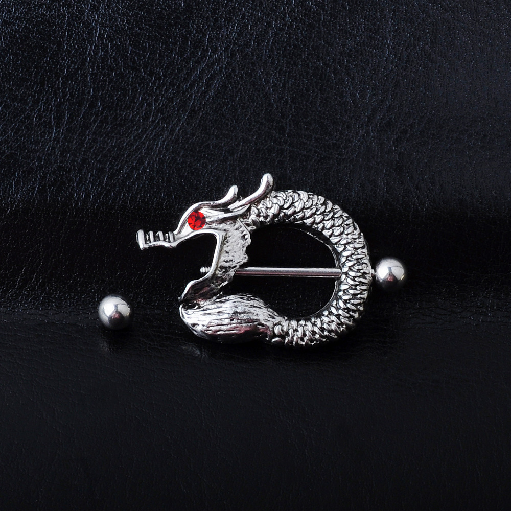 Wholesale Fashion Piercing Jewelry Dragon Fake Alloy Nipple Nails Jewelry display picture 1