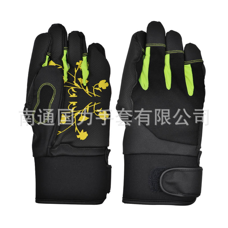 国力加厚减震保护手指掌心工地使用专业打桩手套
