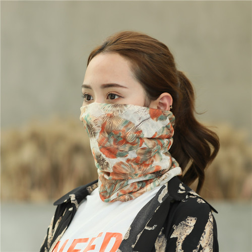 Korean version of graffiti new spring and autumn double layer women's multi-color splicing pullover hat popular confinement hat pile of headscarf