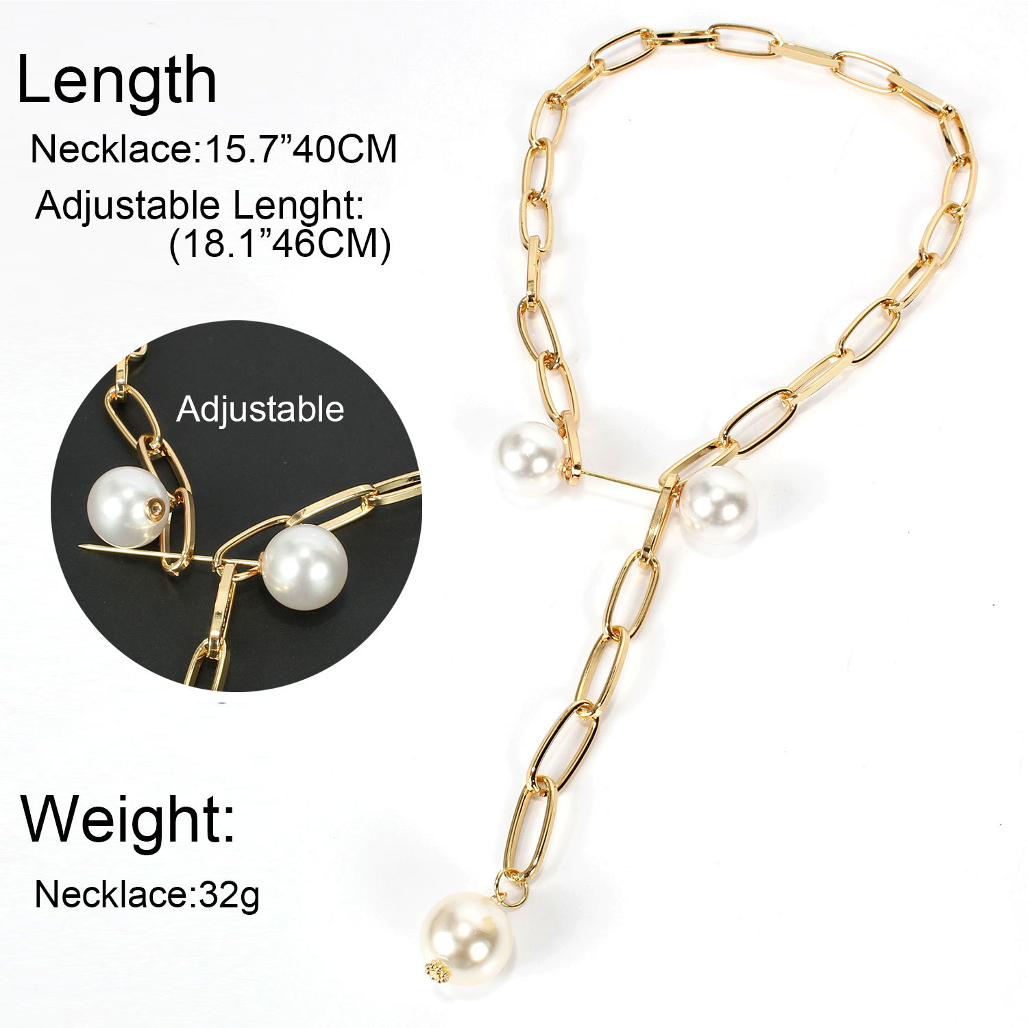 Fashion Water Droplets Imitation Pearl Alloy Plating Women's Necklace display picture 1