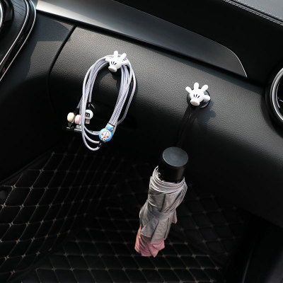 On-board Creative Lovely Mickey Multi-function Receiving Small Hanger Car with Convenient Receiving Hook and Paste Type