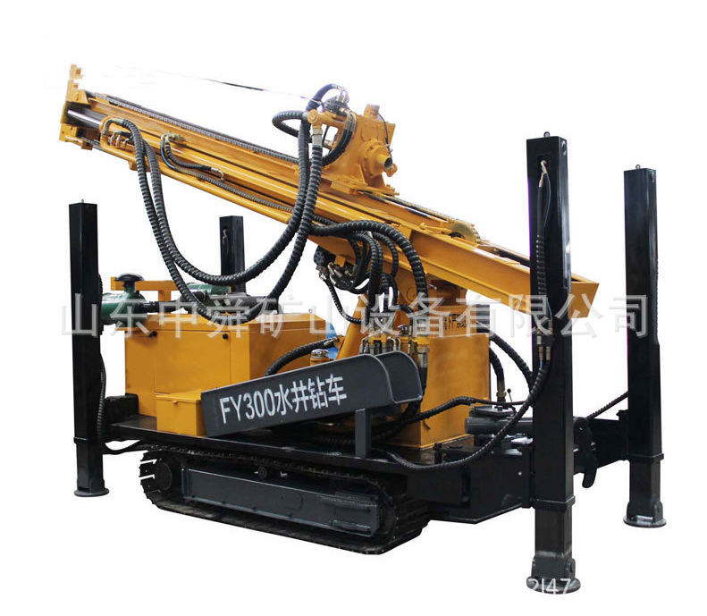 FY300气动水井钻机 300米履带式水井钻机 冲击式回转潜孔钻机厂家