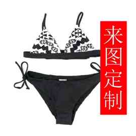 欧美女式女款BIKINI比基尼运动内衣三点款seamless泳衣工厂