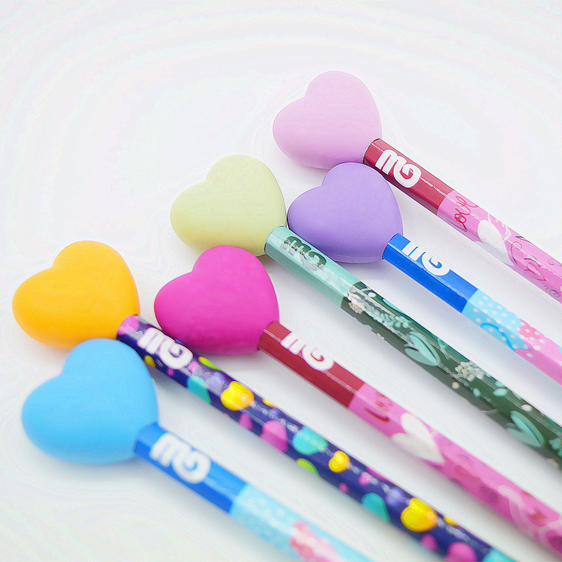 Cartoon Eraser Love + Pencil Combinación de artículos para estudiantes