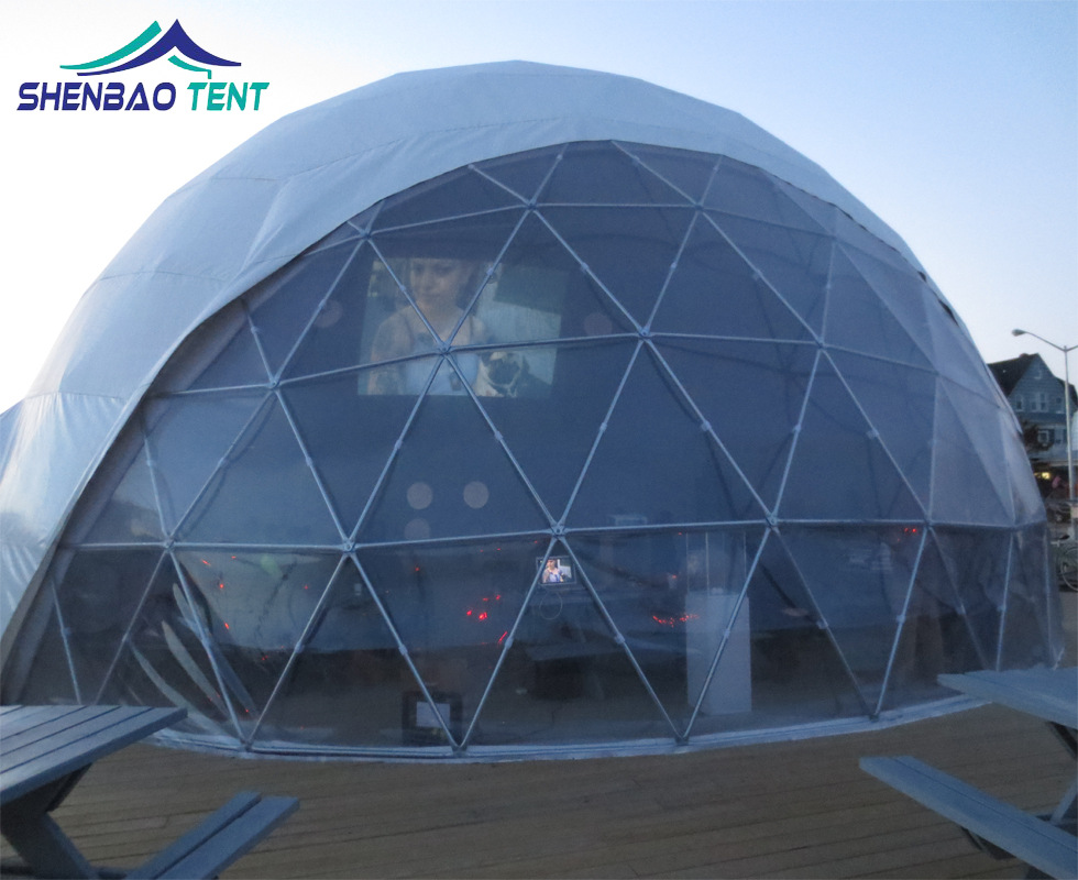 半透明户外广告活动球形篷房 新品发布会活动现场半球形PVC篷房