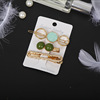 South Korean brand goods, metal hairgrip from pearl, set, hairpins, cute hair accessory, 3 piece set, wholesale