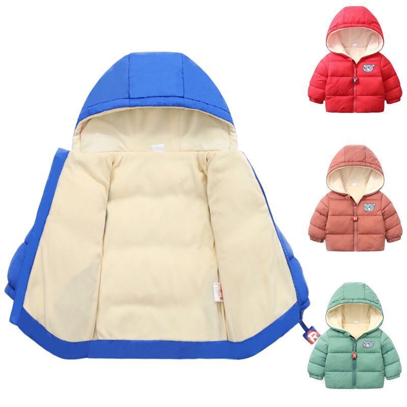 Ropa para niños 2021 Invierno nueva ropa acolchada de algodón chaqueta acolchada de algodón de lana de cordero engrosada para niños chaqueta acolchada de algodón para bebés masculina y femenina entrega de una pieza