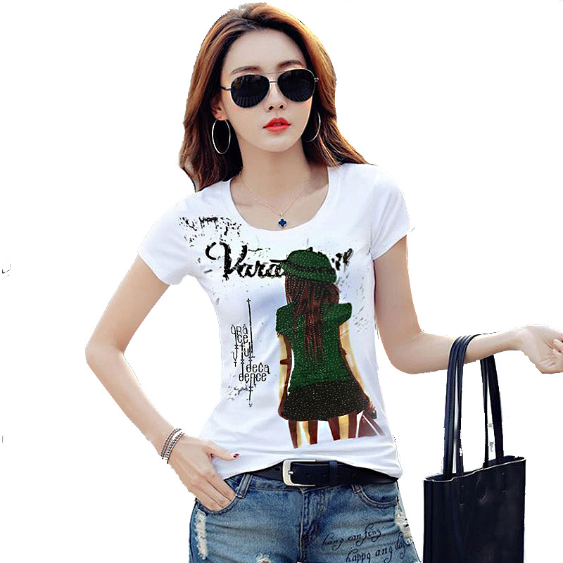 T-shirt femme YU HUAJIE en Lait en lambeaux - Ref 3434000 Image 5