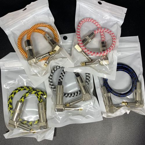 Supply 6.35 guitar cable effector cable square head guitar braided cable 30CM 15CM cable