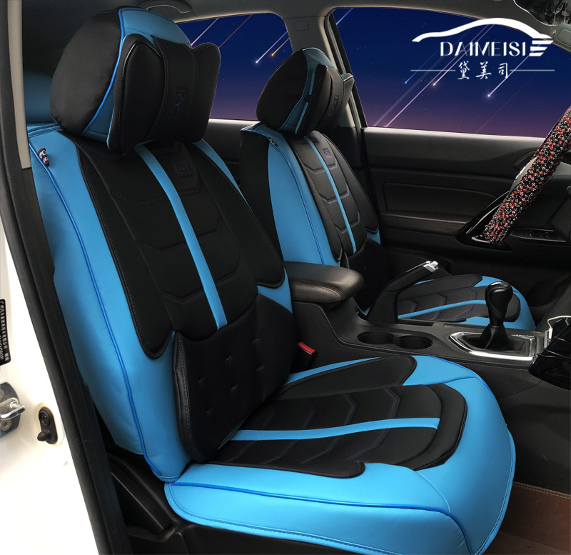 新款9D全包皮革汽车坐垫四季通用透气6D八块腹肌座垫汽车用品批发|ru