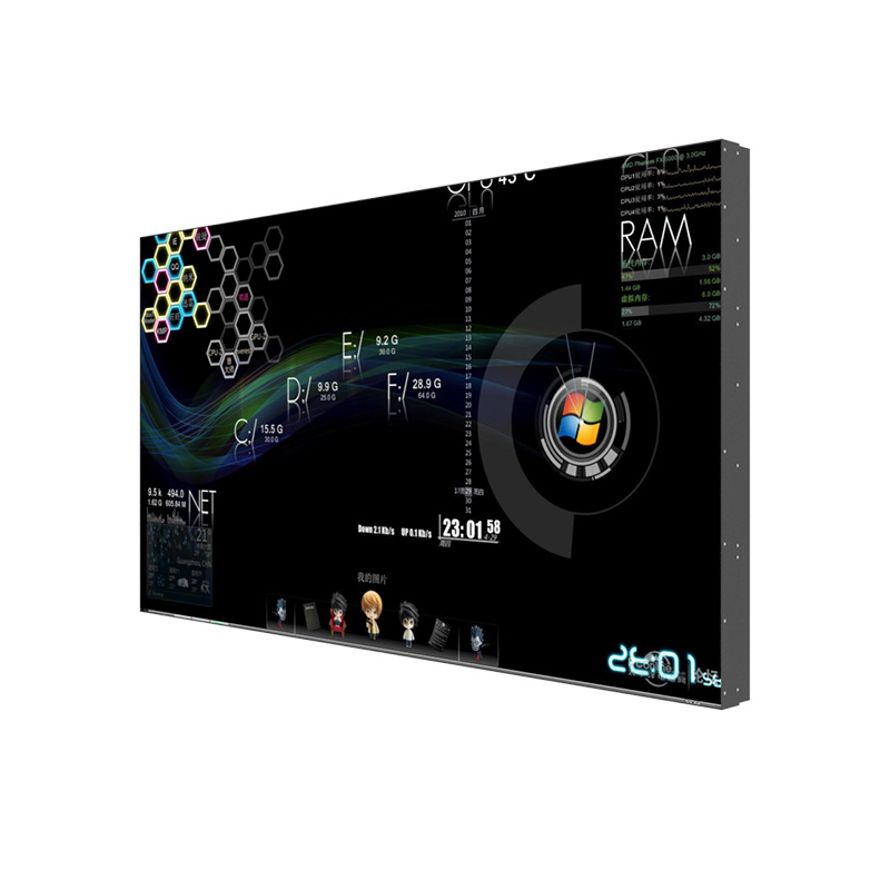 厂家直销55寸1.7mm拼缝拼接屏 监控大屏幕电视墙 LED拼接屏显示器