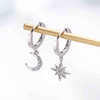 Fashionable universal trend asymmetrical earrings, simple and elegant design