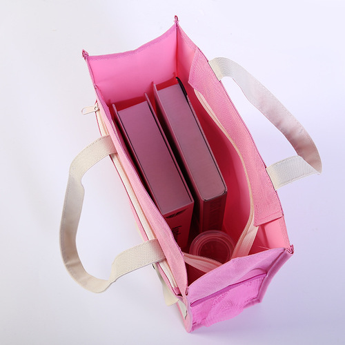 New portable A4 information file bag, men's and women's tutoring bag, large zipper art tutoring bag, children's homework school bag
