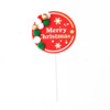 Christmas cake decoration small fresh Christmas hair ball round square card cake 插 Christmas cake decoration plug -in