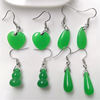 Emerald earrings jade, wholesale