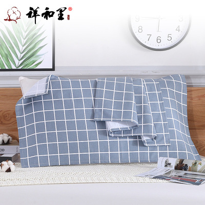 清涼透氣75*45cm三層全棉老粗布成人枕巾清涼透氣可洗滌枕巾批發