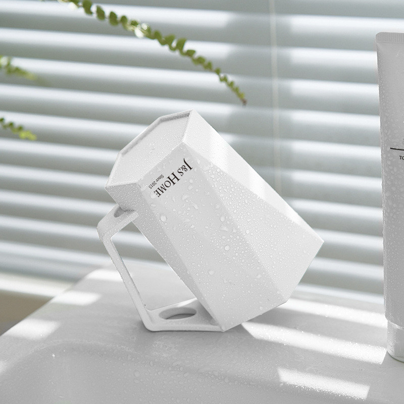 Patrón de diamante hexagonal cepillo de dientes taza de plástico simple cepillo de dientes de almacenamiento baño artículos de tocador enjuague bucal taza creativa taza de cepillo de dientes