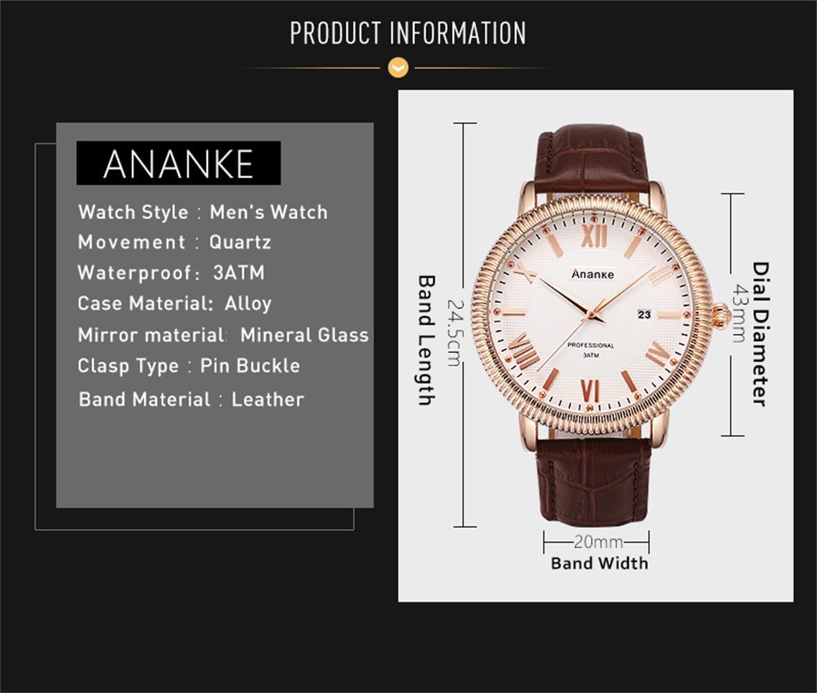 Men's Quartz Watch With Japanese Movement And Leather Strap_voghion.com