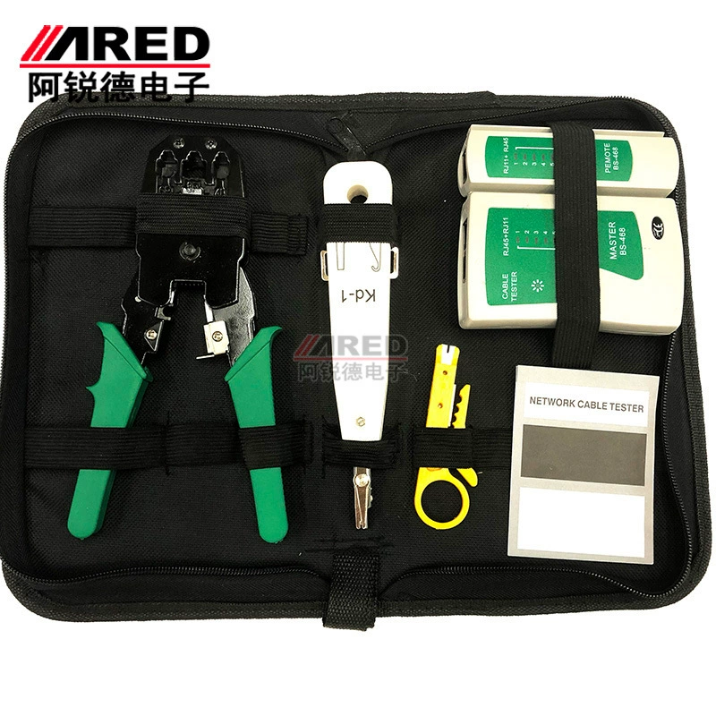 Инструмент для обжима проводов Трехразовые плоскогубцы для проводов тестер нож для зачистки проводов Набор сетевых инструментов с хрустальной Головкой Комбинированный костюм