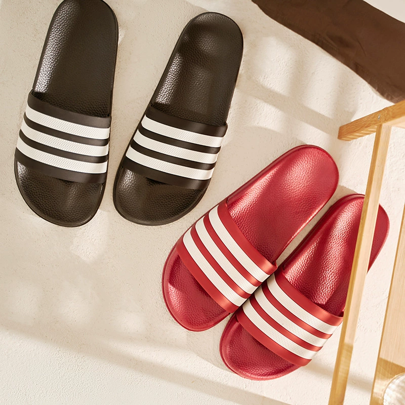 Ins полосатые тапочки в три бара, женские летние Нескользящие тапочки с толстой подошвой, Мужская одежда для дома и улицы, пары 2021, новинка оптом