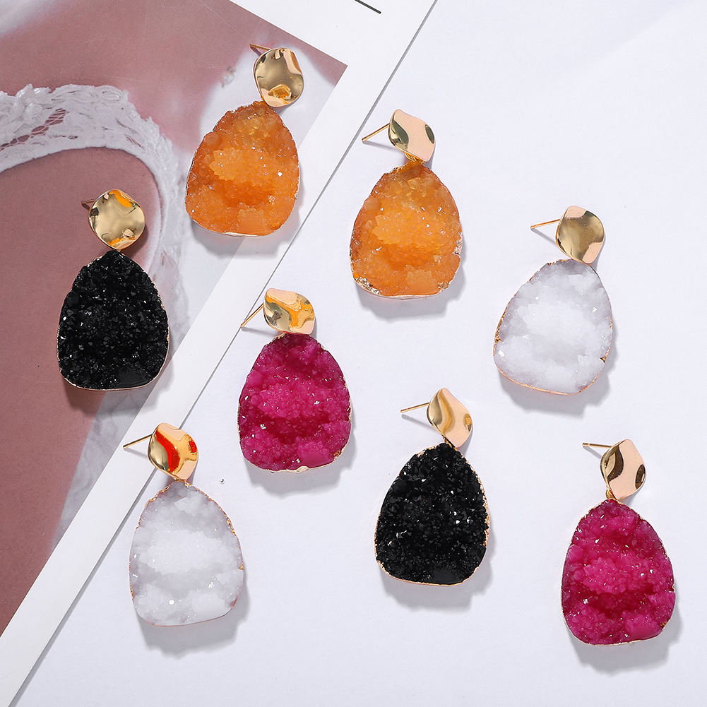 2019 Korean New Style Candy Color Resin Earrings Wholesale display picture 6