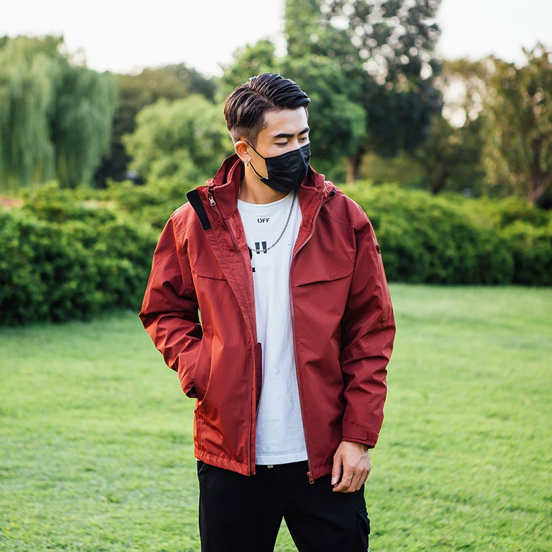 Логотип для печати на открытом воздухе, из двух частей, утолщенная куртка «Три в одном» на флисовой подкладке, мужской и женский трехслойный прессованный резиновый лыжный костюм для альпинизма