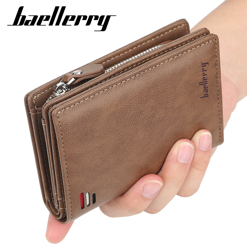 2023 New Hot Selling Baellerry Wallet Men's Short European and American Vertical Multi Card Snap Button Zero Wallet Fashion Youth Card Bag Men_voghion.com