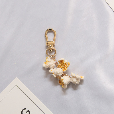 Cream Convenience House Super Cute and Realistic Food and Toy Popcorn Keychain Airpods Hanging Chain Pendant Jewelry Gift