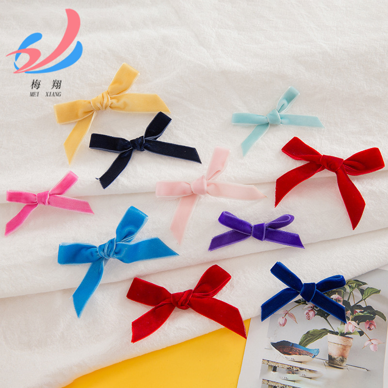 蝴蝶结多色单节饰品糖盒配件现货新款创意涤纶丝彩色蝴蝶结礼盒