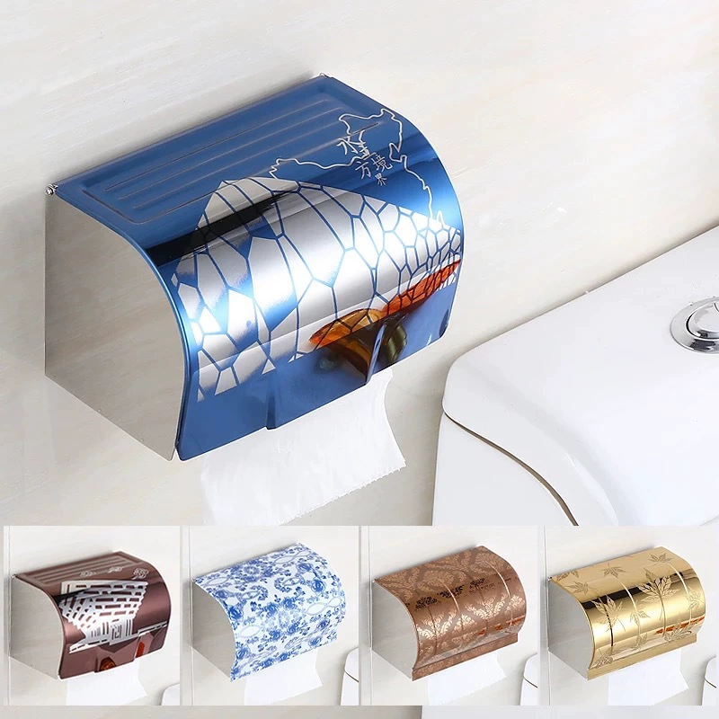 Держатель для туалетной бумаги Бесплатная бумажная коробка из нержавеющей стали Туалетная стойка Держатель для бумаги для ванной комнаты Стойка для салфеток Настенное крепление
