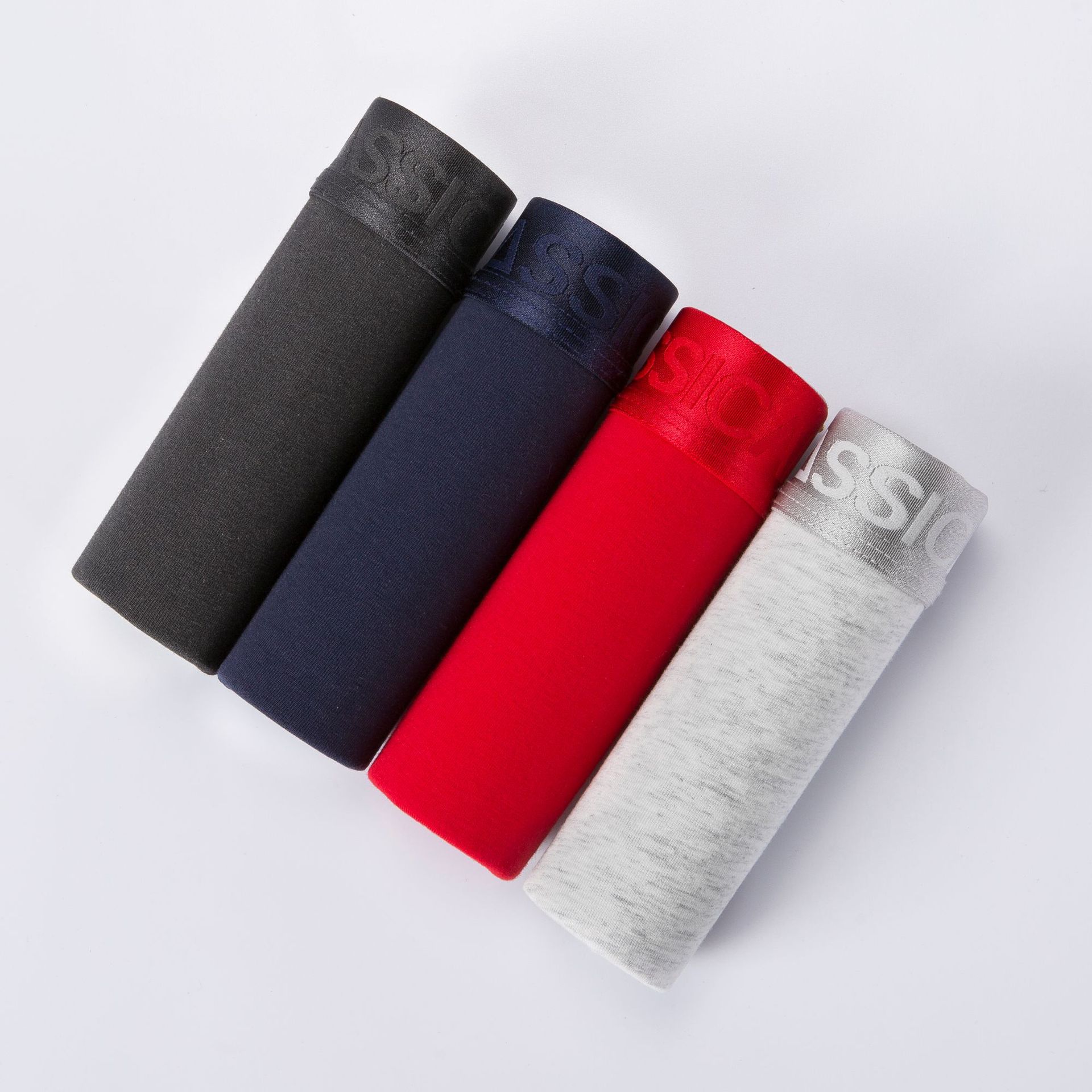 Fabricantes de ropa interior para hombres populares de color sólido ropa interior de algodón boxers en caja pantalones cortos calzoncillos de cabeza boxeadores al por mayor transfronterizos