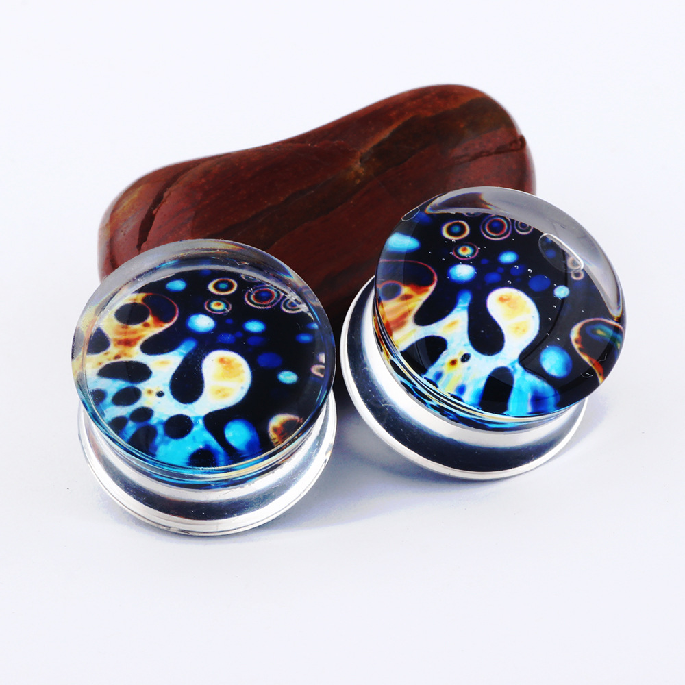 Acrylic Fashion Ear Plug Piercing Jewelry 16mm Geometric Triple Flare Gauges detail image 9
