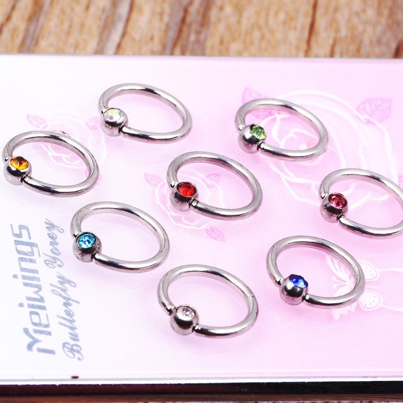 Pointed titanium steel lip stud product view